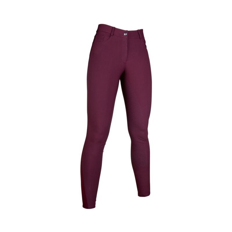 Bryczesy HKM Sunshine pełen lej silikon bordo 34
