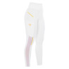 Legginsy EQUESTRO Slim Fit MICRO MESH białe