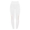Legginsy EQUESTRO Slim Fit MICRO MESH białe