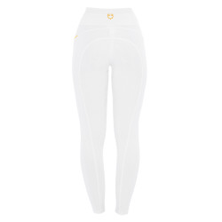 Legginsy EQUESTRO Slim Fit MICRO MESH białe