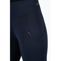 Legginsy HKM "Cosy II" Style Silikon pełny lej granat