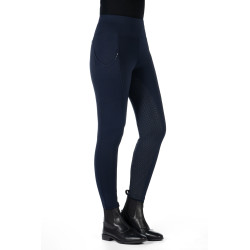 Legginsy HKM "Cosy II" Style Silikon pełny lej granat