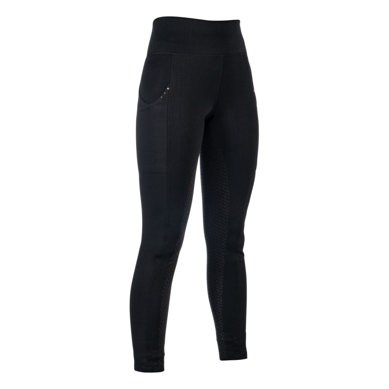 Legginsy młodzieżowe HKM "Cosy II" Style Silikon pełny lej czarne