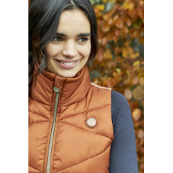 Kamizelka jeździecka damska ocieplana miedziana