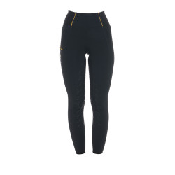 Legginsy EQUESTRO zimowe czarne damskie M