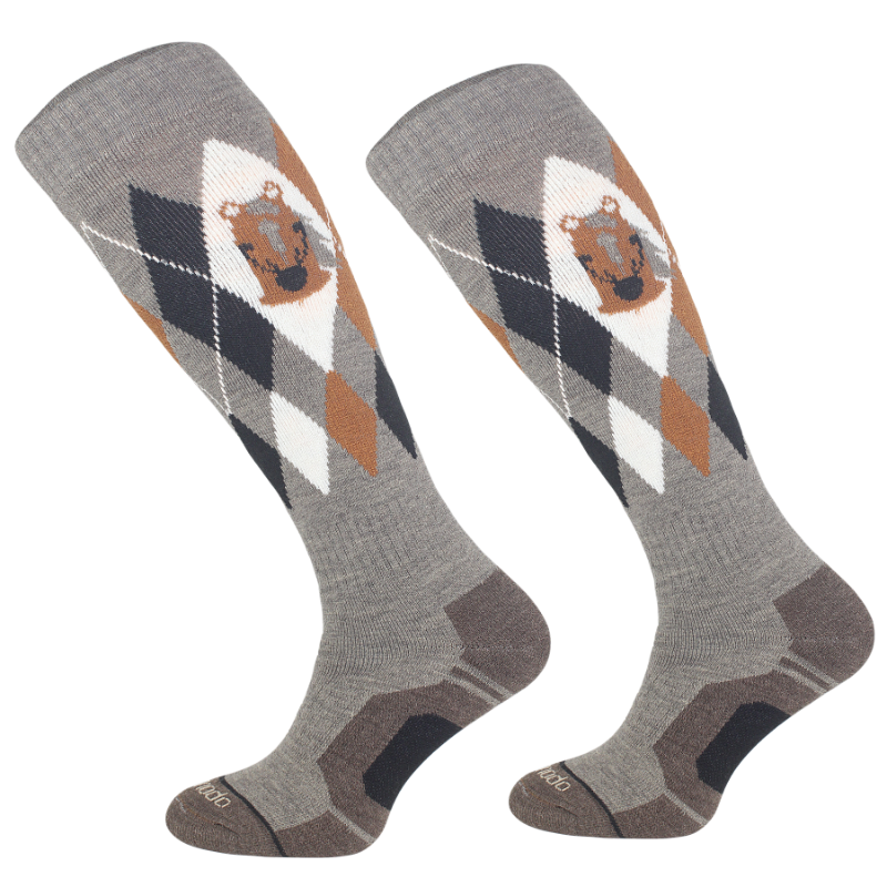 Podkolanówki zimowe Comodo Caro Beige/Romby beżowe