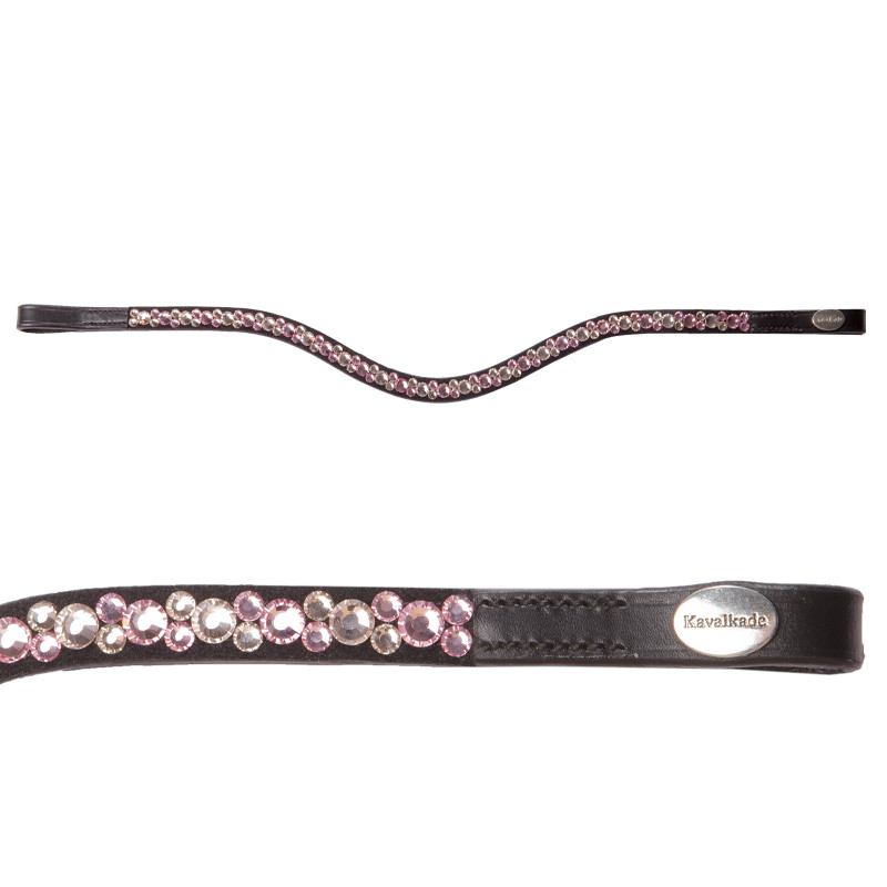 Naczółek Kavalkade "Sparkle" czarno/różowy SHETTY