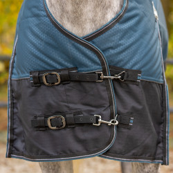 Derka padokowa z kołnierzem 1200D 150g QHP Mystic Blue/Niebieska 155cm