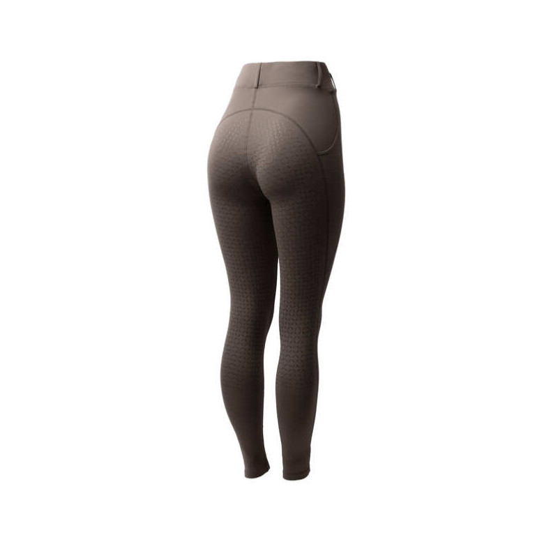 Horze Legginsy Dea zimowe z pełnym lejem brązowe