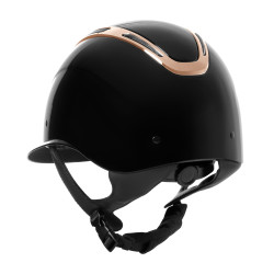 Kask jeździecki EQUESTRO APOCALYPSE SHINY czarny/różowe