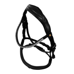 Ogłowie skórzane amahorse z kryształkami FULL