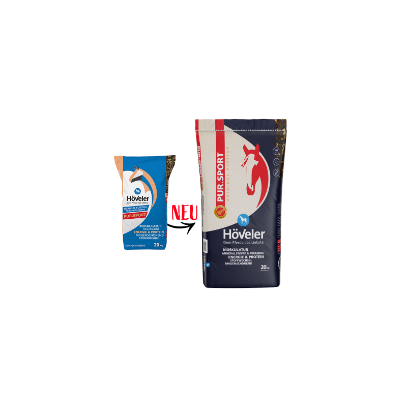 HÖVELER Pur.Sport 20 kg - Müsli o niskiej zawartości cukrów i skrobi dla koni sportowych