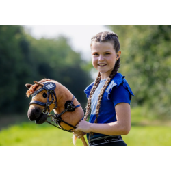 Numer startowy owalny QHP "Hobby Horse" brązowe