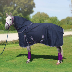 Derka Horsenjoy Aristo Combo 600D padokowa przeciwdeszczowa z kapturem z ociepleniem 300g
