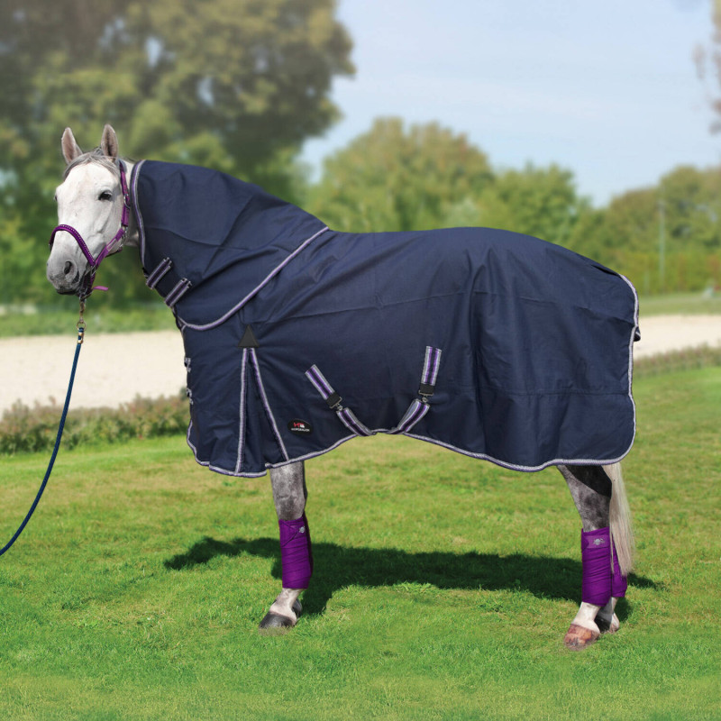 Derka Horsenjoy Aristo Combo 600D padokowa przeciwdeszczowa z kapturem z ociepleniem 300g