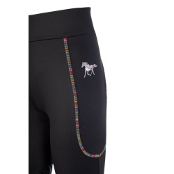 Legginsy bryczesy dziecięce HKM "Polly" czarne 122/128 cm