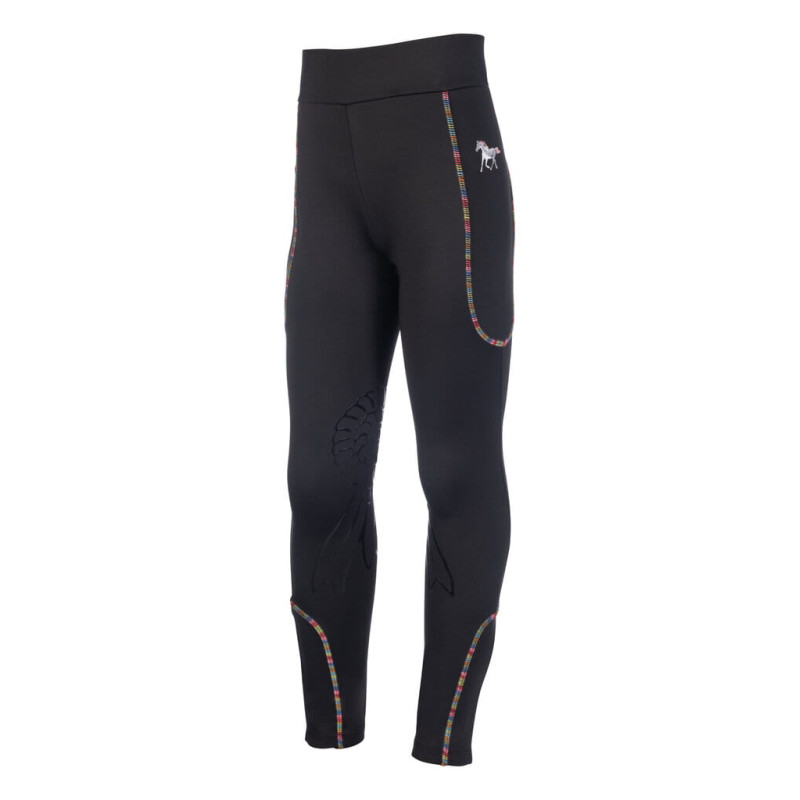 Legginsy bryczesy dziecięce HKM "Polly" czarne 122/128 cm