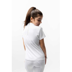 Horze Kaya Dziecięca koszula konkursowa z kryształkami biała