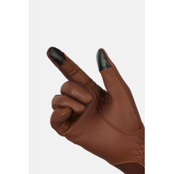 Horze Dakota westernowe rękawiczki jeździeckie ze skóry brązowe