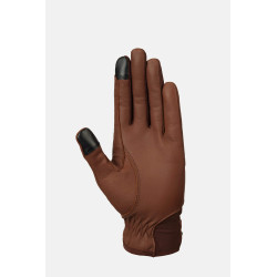 Horze Dakota westernowe rękawiczki jeździeckie ze skóry brązowe