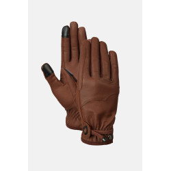 Horze Dakota westernowe rękawiczki jeździeckie ze skóry brązowe