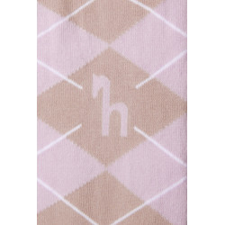 Horze Podkolanówki jeździeckie w romby Holly ciemny róż