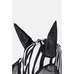 Horze Elastic maska przeciw owadom z zamkiem Zebra