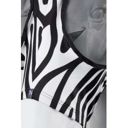 Horze Elastic maska przeciw owadom z zamkiem Zebra