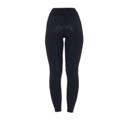 Legginsy EQUESTRO Slim Fit Dekor Czarne/Black