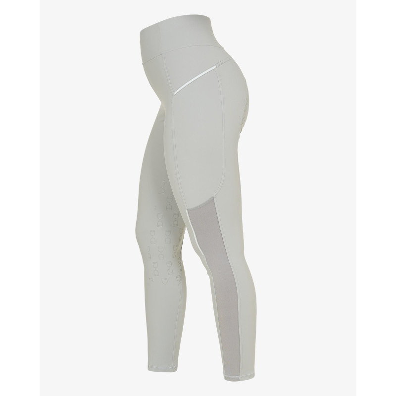 Legginsy EQUESTRO Slimt MICRO MESH j. szare/HARBOR MIST