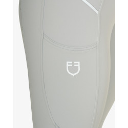 Legginsy EQUESTRO Slimt MICRO MESH j. szare/HARBOR MIST