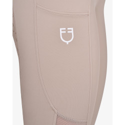 Legginsy EQUESTRO Slimt MICRO MESH Beżowe/OXFORD TAN