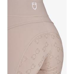 Legginsy EQUESTRO Slimt MICRO MESH Beżowe/OXFORD TAN