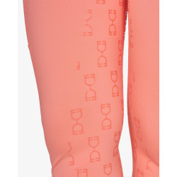 Legginsy EQUESTRO Slimt MICRO MESH pomarańczowe/DESERT FLOWER