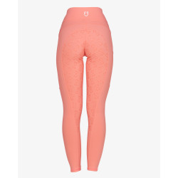 Legginsy EQUESTRO Slimt MICRO MESH pomarańczowe/DESERT FLOWER