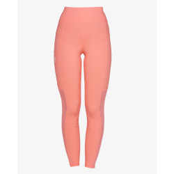 Legginsy EQUESTRO Slimt MICRO MESH pomarańczowe/DESERT FLOWER