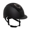 Kask EQUESTRO "Matt Wide Visor Rhinestone Logo" czarny 55-57cm