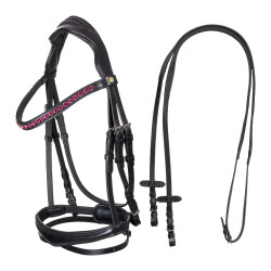 Ogłowie Equestro Fuchsia Stone