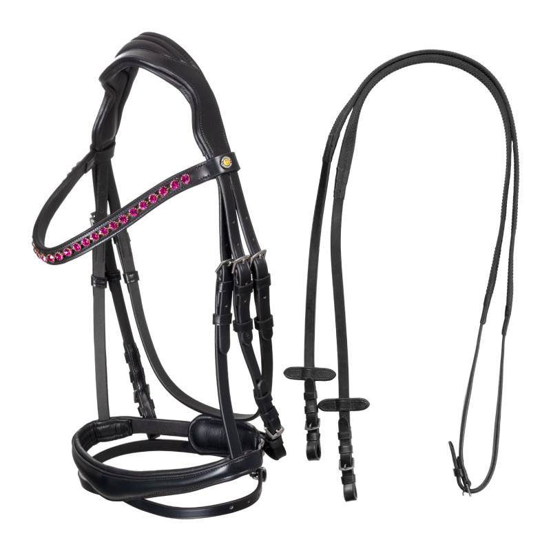 Ogłowie Equestro Fuchsia Stone