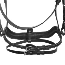 Ogłowie Equestro anatomiczne 2 naczółki czarne