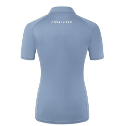 Koszulka polo damska Covalliero Smoked Blue/Błękitna
