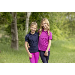 Koszulka polo młodzieżowa Covalliero Dark Navy/C.Granat