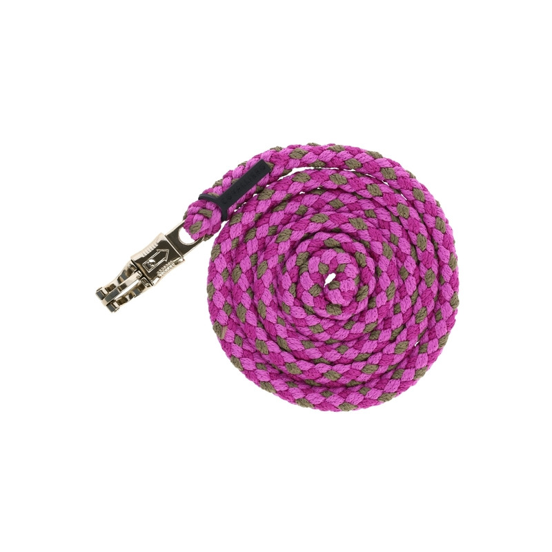 Uwiąz Covalliero Hippo bezpieczny karabińczyk Light Berry-Walnut/Fioletowo-Beżowy