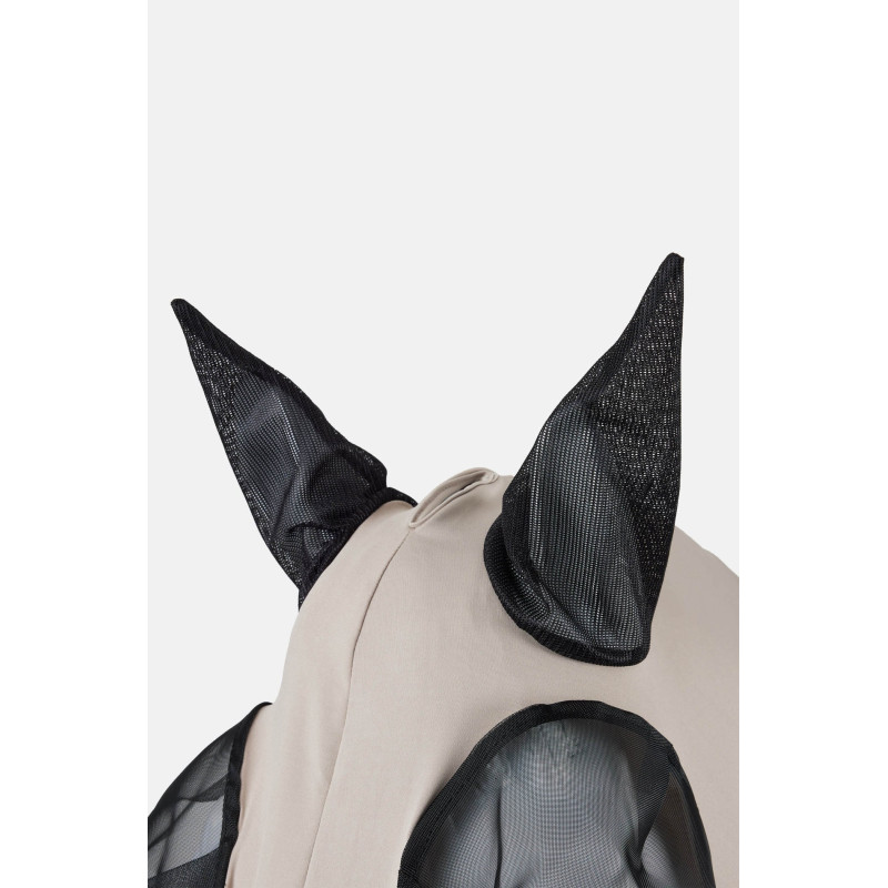 Horze Elastic maska przeciw owadom z zamkiem beżowa