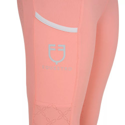 Legginsy EQUESTRO Slim Fit Dekor pomarańczowe/DESERT FLOWER dziecko