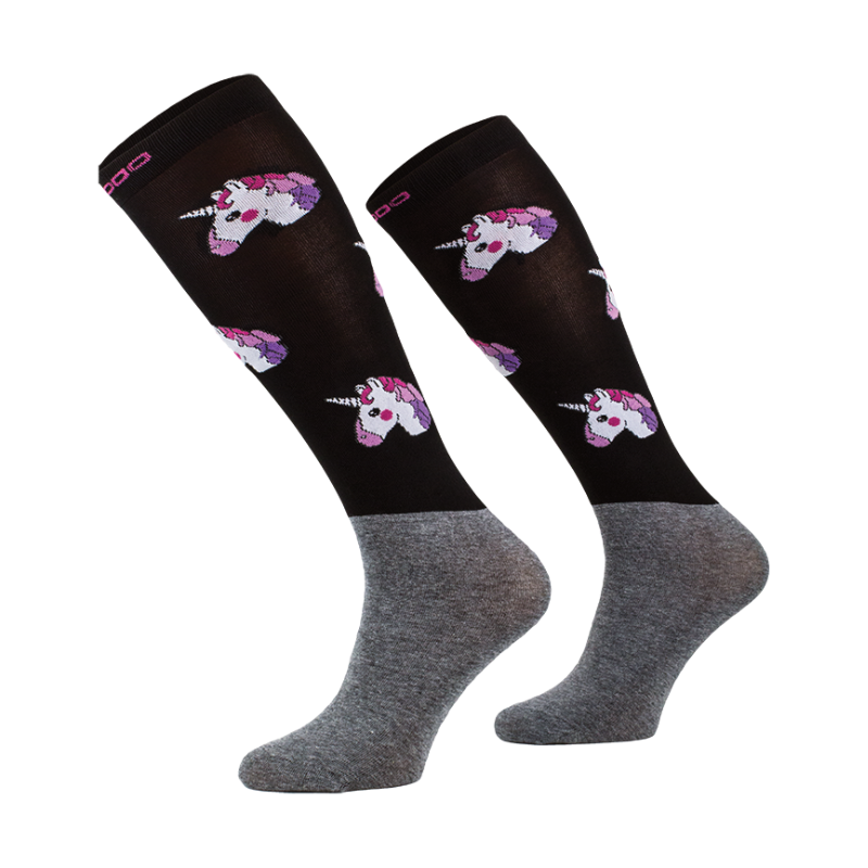 Podkolanówki Comodo-Podkoniówki "Jednorożce" czarne