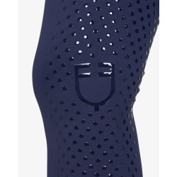 Legginsy EQUESTRO dwukolorowe NAVY BLAZER-ANTIQUE WHITE/Granat-Białe