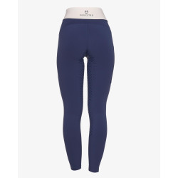 Legginsy EQUESTRO dwukolorowe NAVY BLAZER-ANTIQUE WHITE/Granat-Białe