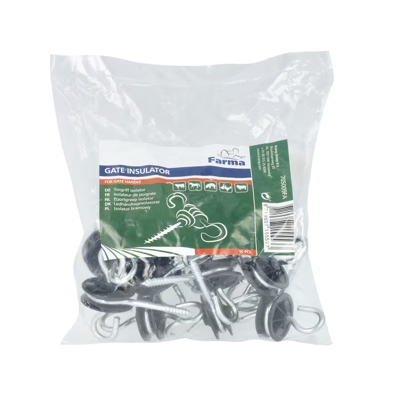 Izolator bramowy z wkrętem do drewna, 10 szt.