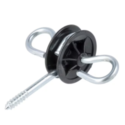 Izolator bramowy z wkrętem do drewna, 10 szt.